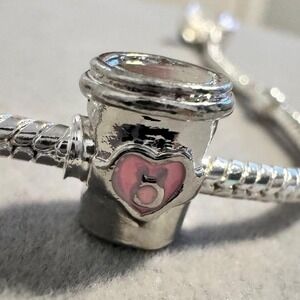 Coffee Cup Charm - fits PANDORA